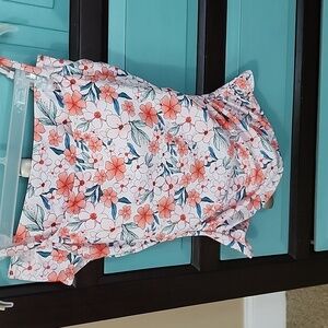 Floral Tankini Top and High Waste Bottoms Swimsuit